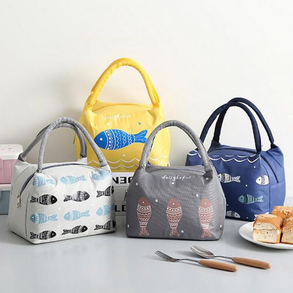 

lunch bag 2019 for women kids men insulated canvas box tote bag thermal cooler lunch bags, Blue;pink