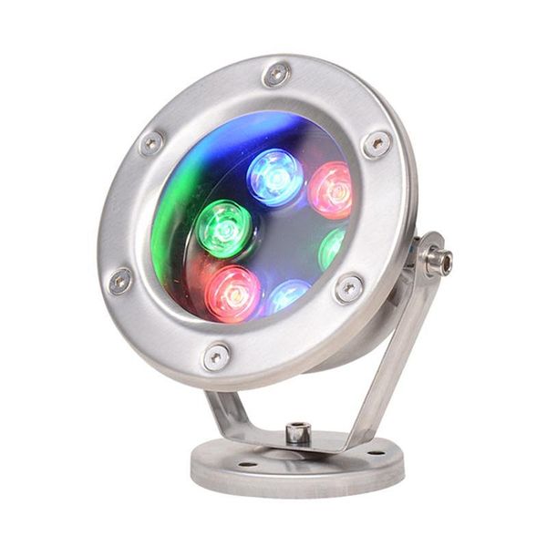 

led 6w ip68 waterproof underwater light 304 stainless steel spotlight ac dc 12v 24v underwater light for pool landscape fish pond water view