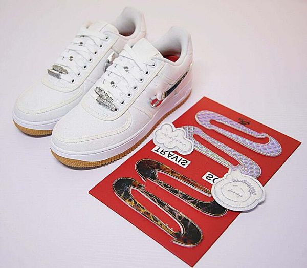 

travis sÃ§ott x nikÃ¨ air forcing 1 af sail low multiple logos men/women sneakers sports running shoes 36-45 aq4211 19110442, Black