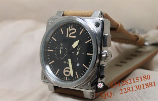 

Mens Fashion bell Watch Iced Out Watches Stainless Steel Bling ross Automatic machinery Wristwatch br013