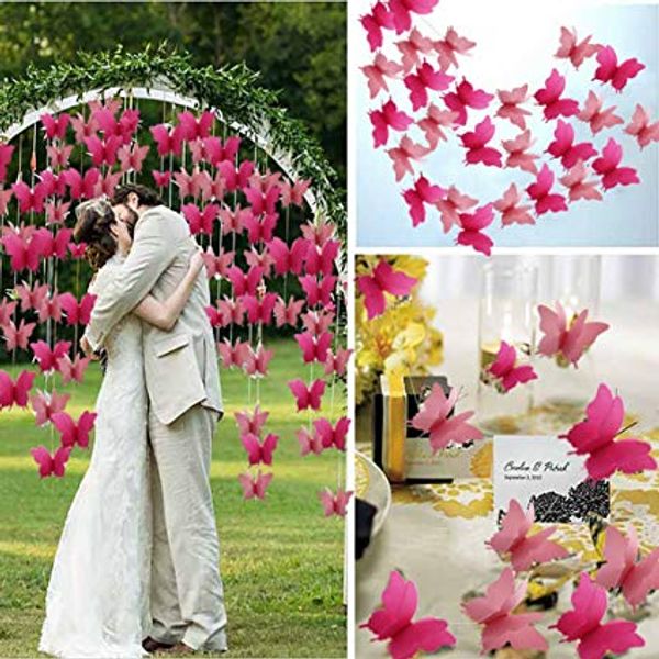 

butterfly hanging garland party decoration 3d paper butterfly bunting banner for wedding baby shower birthday home decor