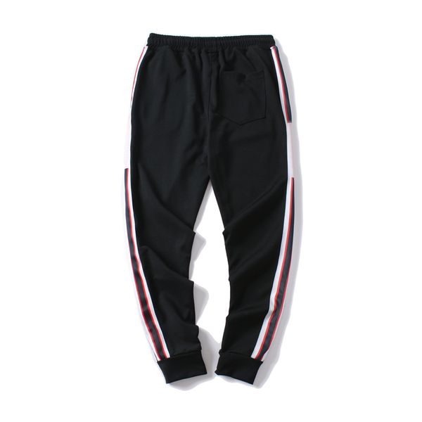 

mens luxury jogger pants new branded drawstring sports pants high fashion black colors side stripe letters designer joggers