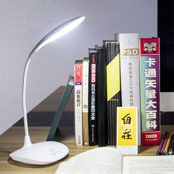 

brelong led table lamp dimmable deskdecoration lamp 1200mah rechargeable student reading lamp white 1 pcs