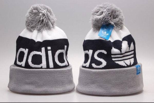 

2019 winter cotton mens designer caps wholesale sport beanie knitted hats casual bonnet beanies skull hats men women gorros hat high quality, Blue;gray