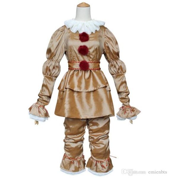 

клоун хеллоуин костюм косплей партии тема костюм с длинным рукавом pennywise костюмы костюмы, Black;red