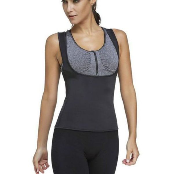 

women solid tanks bodyshaper corset slimming waist trainer cincher vest, White