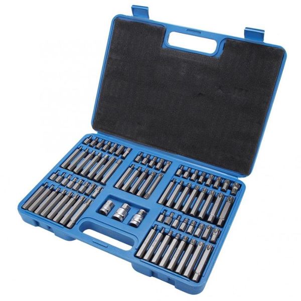 

75pcs 30mm / 75mm hex сплайн безопасности star отверток биты оправа kit 1/2" 3/8" переходник 10мм бит держатель set