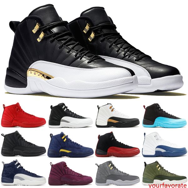 

12 gym red playoff international flight men basketball shoes 12s cny college navy winter black designer sneaker athletic shoes