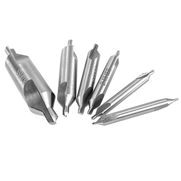 

6pcs/set hss center drills bits set 1/1.5/2/2.5/3/5 accurate positioning metal center drill bits kit 5/3/2.5/2/1.5/1mm wwo66