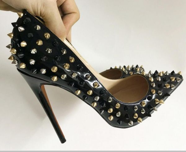 black painted heels
