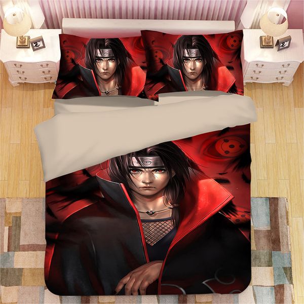 

japanese cartoon 3d bedding set naruto bedding  king single double 3d birthday present duvet cover set twin size
