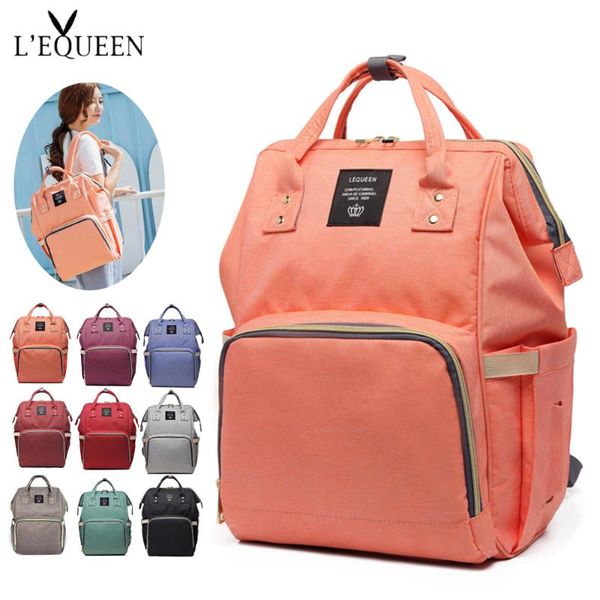 

lequeen матери детских подгузников сумка рюкзак mummy maternity подгузник сумка большой емкости baby care maternidade уход +2018