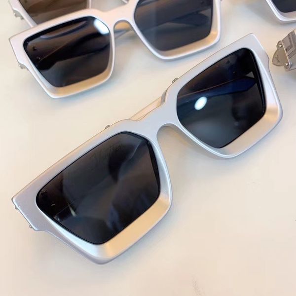 

fashion millionaire sunglasses 1165 square silver frame black lens mens sunglasses fashion cool sunglasses shades for men new with box, White;black