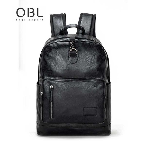 

qibolu solid vintage casual male backpack outdoor sport softback men bags men's travel soft lapstudent backpack