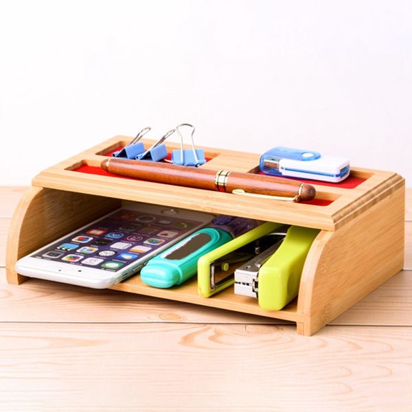 

wooden deskstationery storage box office supplies storage box cosmetic