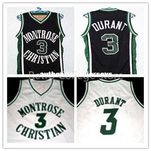 

kevin durant #3 montrose high school basketball jersey, men's double stitched authentic kevin durant jersey white/black xxs-6xl xs-6xl, Black;blue