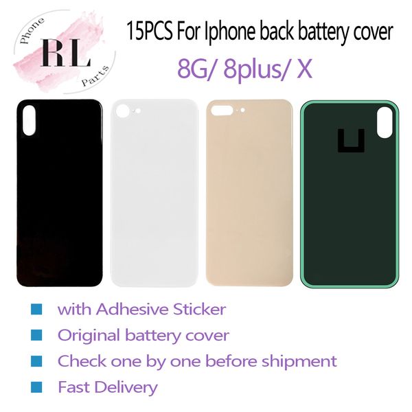 

15PCS OEM для iPhone 8 8 плюс X задняя крышка батарейного отсека замена стекла с корпусом