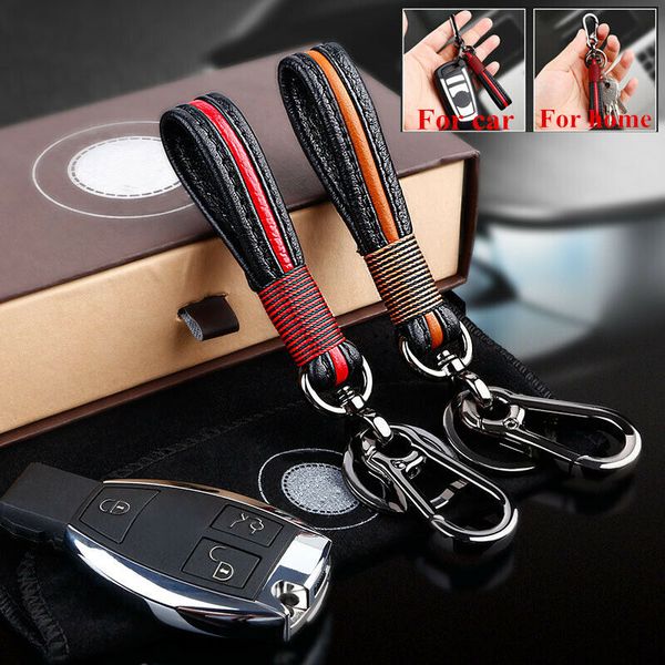 

leather purse keychain keyring bag key ring car metal, Silver