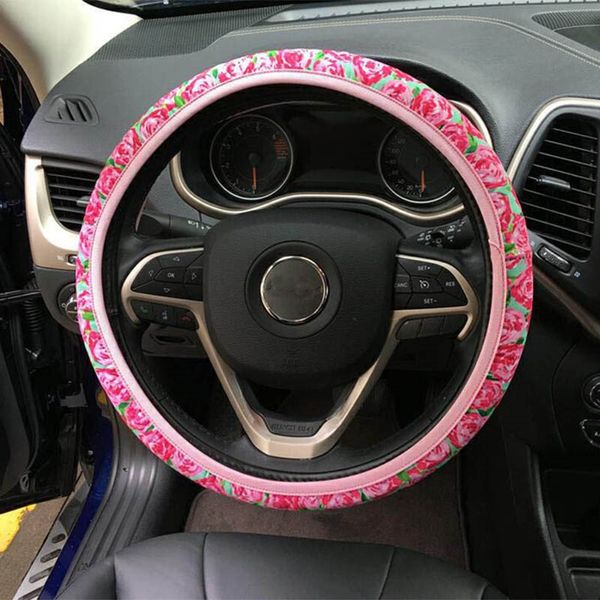 

universal neoprene car steering wheel covers flower car steering wheel case for party wedding car cushion protector decoration fa2003