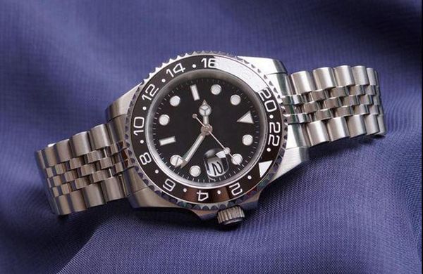 

luxury watch new arrival mens watch pepsi gmt automatic movement ceramics bezel sapphire 40mm dial jubilee mens wrist watch male clock, Slivery;brown