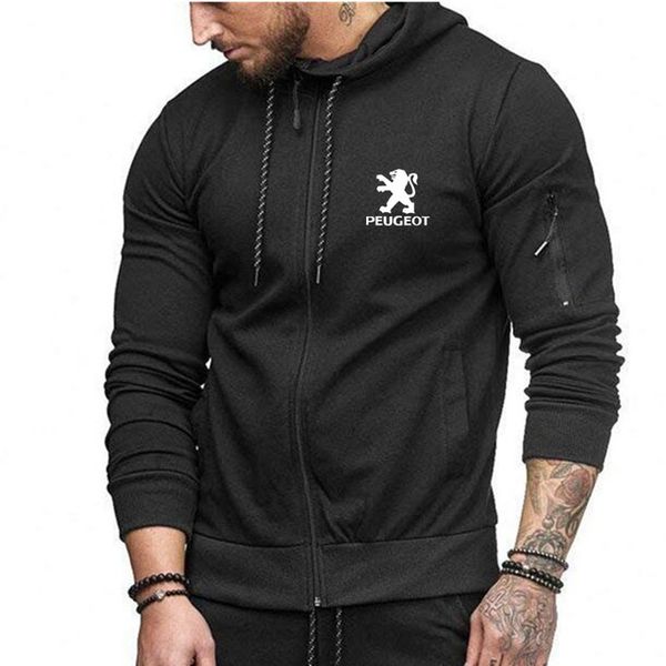 

hoodies men for peugeomotors car printed casual cotton hoodies sweatshirts male streetswear coat zipper jackets