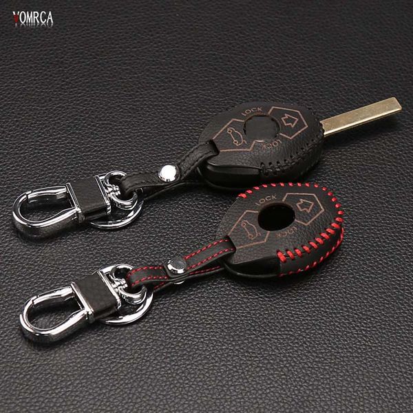 

leather key case for x3 x5 z3 z4 3 5 7 series e38 e39 e46 e83 m5 325i key protection shell dust collector