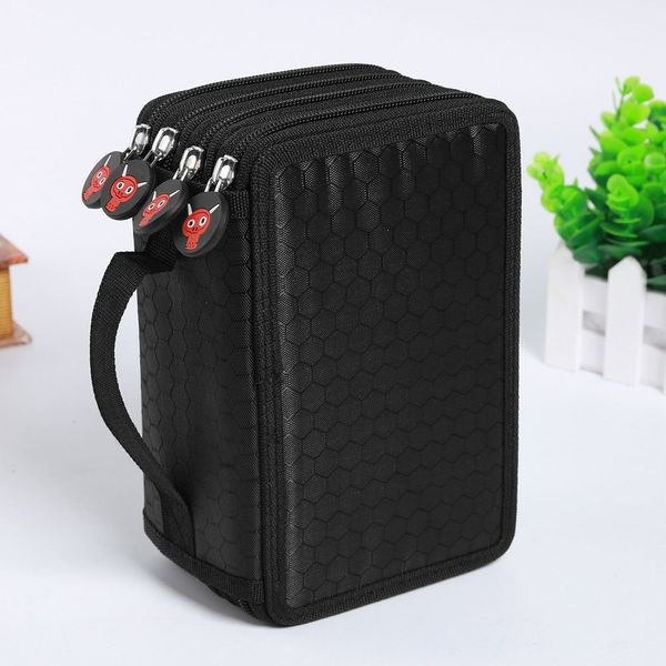 

pencil bag zipper drawing sketching pen storage case multilayer 72 holes multifunction pencilcase office school stationery