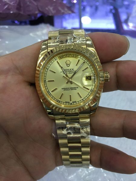 

brand sport men's waterproof watches 18k yellow gold stainless steel luxury watches dual calendar time automatic mechanical watch, Slivery;brown