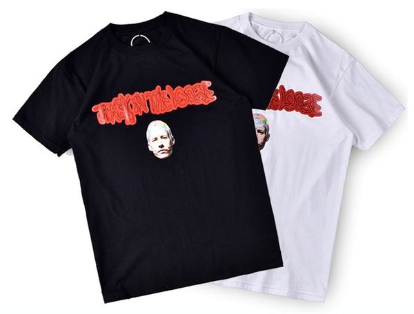 

летние мужские дизайнерские футболки трэвис скотт джек мальчики на свободном тройнике портрет алфавит печать модный бренд с длинным рукавом, White;black