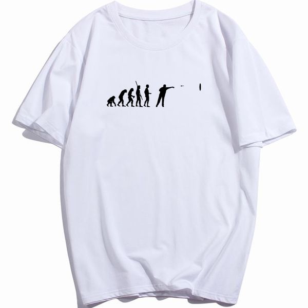 

men fashion human being evolution darts t shirt cotton funny dart t-shirt tshirt man clothing print tee shirt, White;black