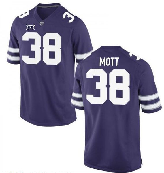 

женщины штата канзас wildcats в брендан мотт #38 женщин вышивка американский футбол джерси размер s-размер 4xl или пользовательские любое им, Black;red