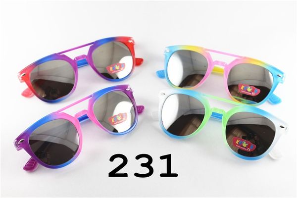

new trendy baby children multicolor sunglasses kids boys girls glasses shades uv400 protection childrens round kids glasses 231, White;black