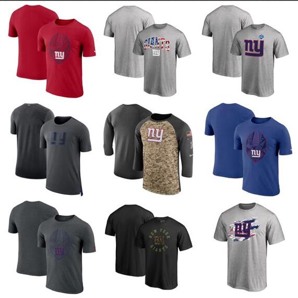 

2019 new york style men giants salute to service pro line by fanatics branded iconic color blocked t-shirt-red white gray black 01, Blue;black