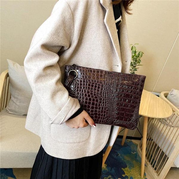 

new handbags delicate design women leather handbag vintage money purse solid color wallet zipper clutch bags
