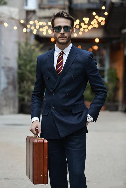 

custom made wedding tuxedos slim fit suits for men groomsmen suit two pieces blazer double breasted formal suits(jacket+pants, Black;gray