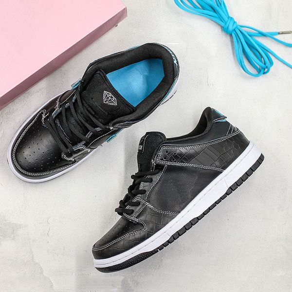 

Diamond SB Dunk LOW PRO QS Sports Shoes Mens Black Cool Designer Shoes Womens Skateboard Sneakers High Quality With Box