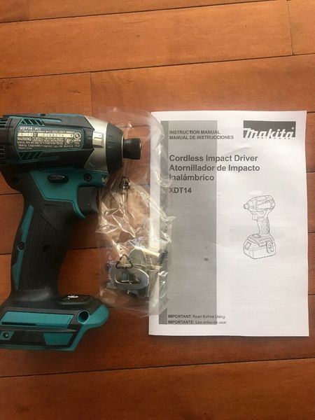 

New Makita Brushless 18 Volt XDT14 Cordless 1/4" 3-Speed Battery Impact Driver a