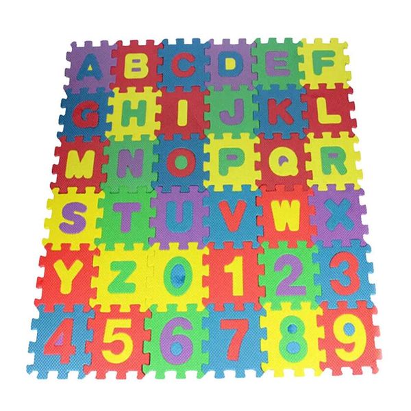36pcs Mini алфавит Цифра Foam Mat головоломка Дети образовательные игрушки