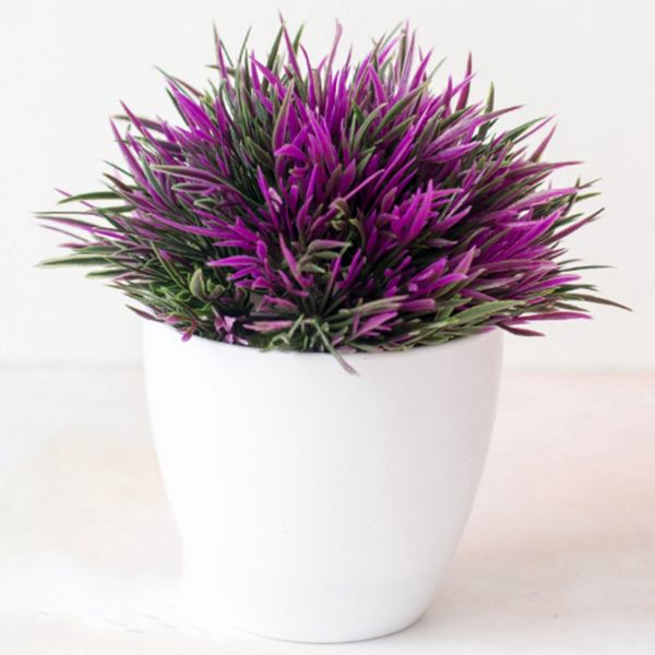 

artificial plastic green grass leaf plant flower office home garden bonsai decor
