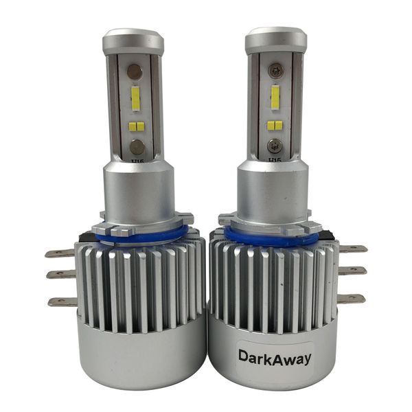 

darkaway h15 led bulb 60w 8000lm/set car headlight high beam drl daytime running lamp canbus error for golf mlk 12v white
