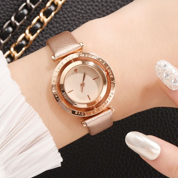 

luxury women watches rose gold leather ladies wrist watches color dial women bracelet watch female clock new, Slivery;brown