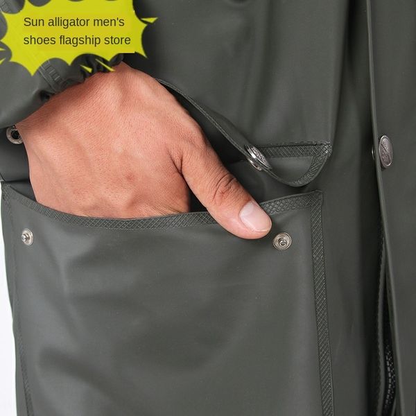 

waterproof hiking poncho widened thickened jumpsuit men's and women's outdoor fishing cloak cloak lengthened sleeve, Red;brown