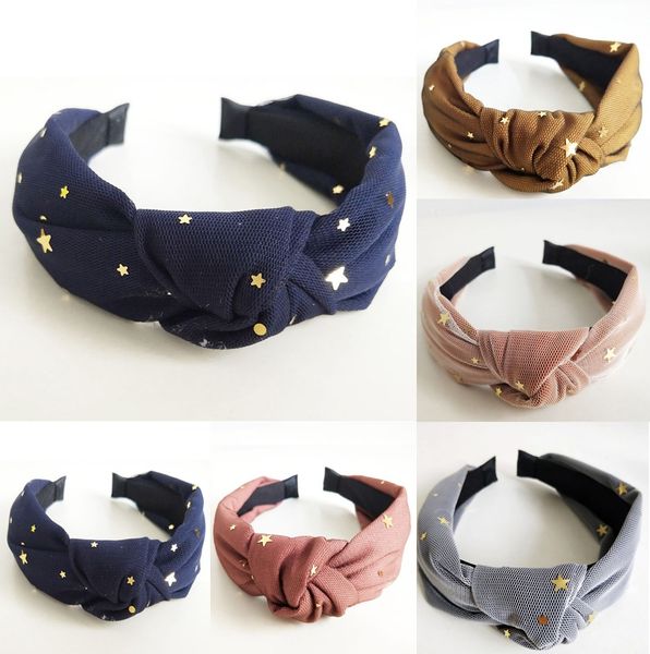 

2018 cute knot plastic hairbands headbands for women girls fabric floral print hairband wide hair band accessories #9