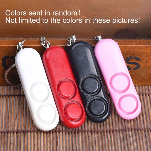 

mini personal 120 db loud security rape alarm led light key chain drop shipping, Silver
