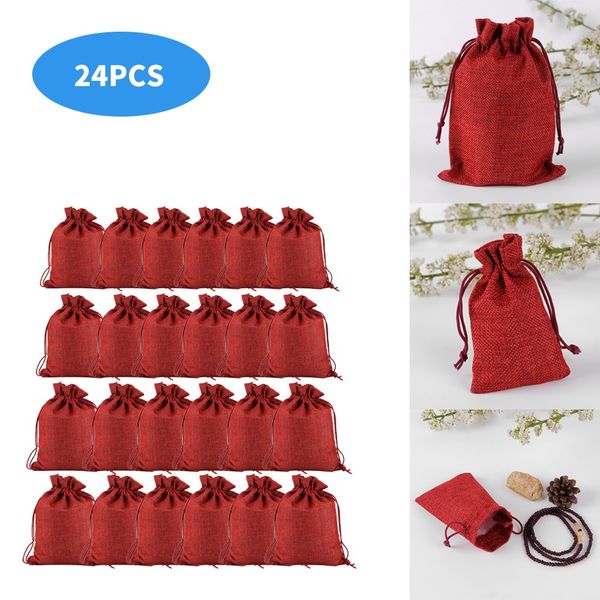 

christmas bag advent calendar 24 red sack gift gag christmas cloth gift bags craft kit decorations for home