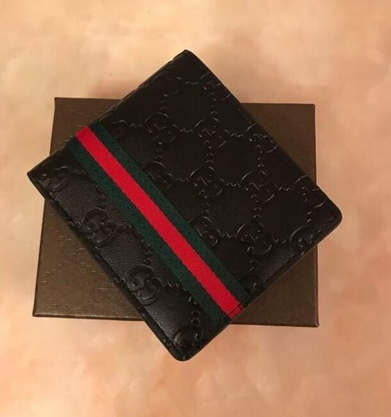 

With box logo pari premium red leather lender wallet x red black wallet genuine leather outdoor port bag