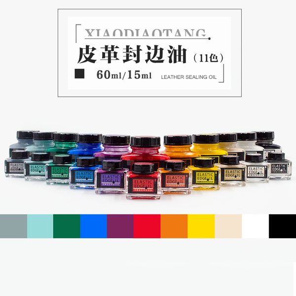 

11 colors chosing 15ml/60ml colorful paint leather edge oil leather sealing oil edge dye highlights