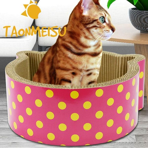 

высокое качество сизаля cat scratch board гофрированная бумага кошачьи уши shaped board scratcher картон дом играть в игрушки