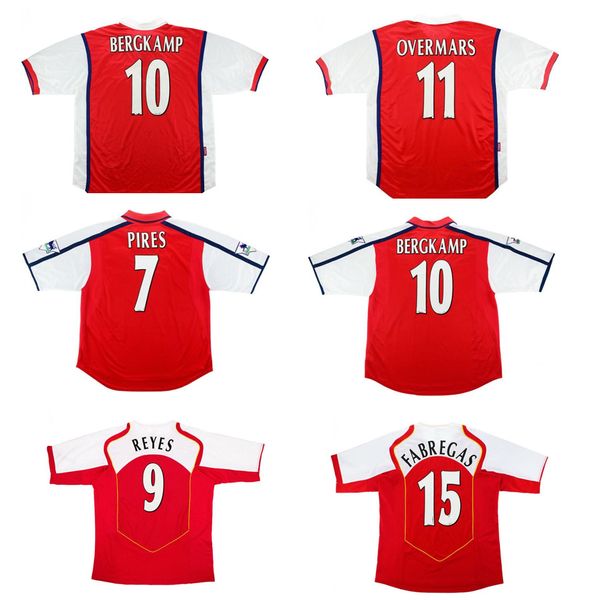 

henry bergkamp retro soccer jerseys 1998 -99 2000-02 overmars pries vintage kit 2004-05 vieira reyes classic football shirts, Black;yellow