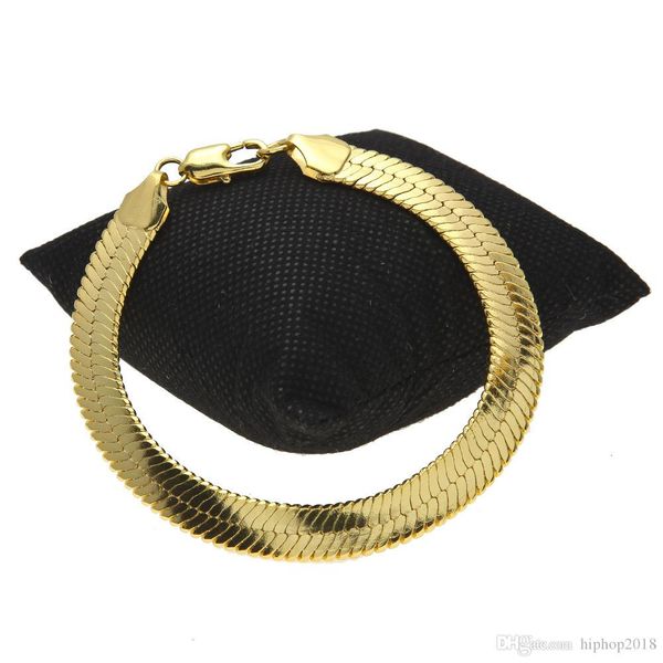 

snake link chain bracelet mens gold copper bracelets new fashion hip hop jewelry bracelets for women, Black